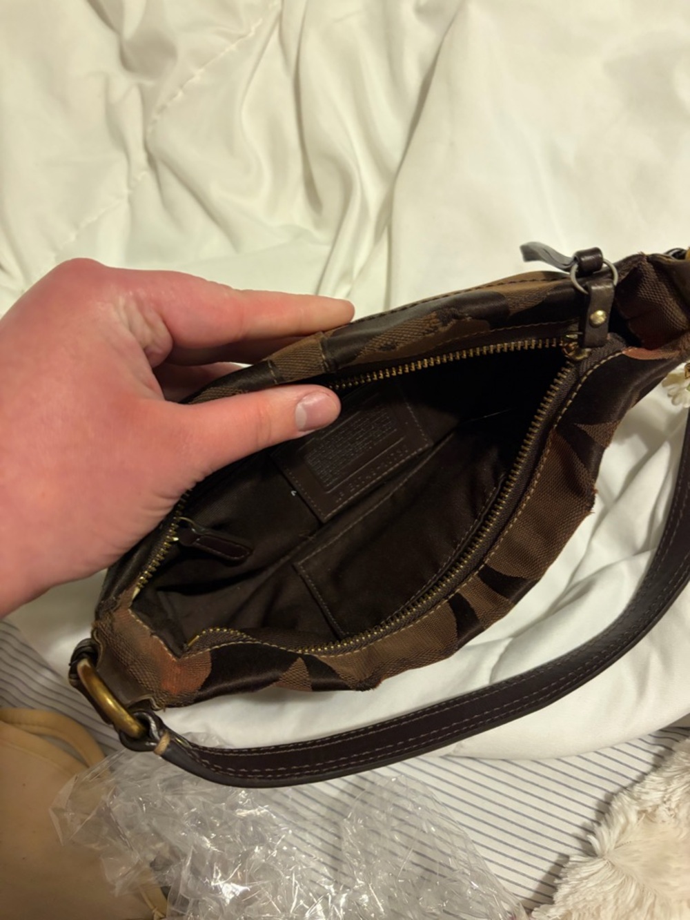 Coach Black & brown Mini Carly Shoulder Bag with Gold Hardware - Picture 7 of 16